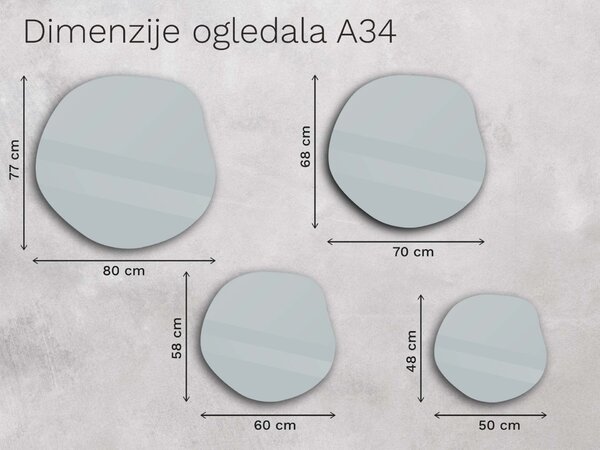 Organsko ogledalo s LED osvjetljenjem A34