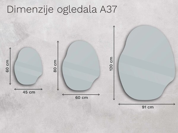 Organsko ogledalo s LED osvjetljenjem A37