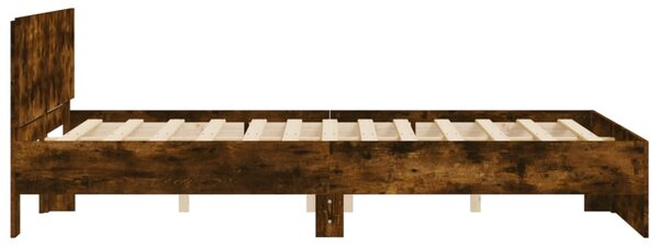 Okvir kreveta s uzglavljem boja dimljenog hrasta 150x200 cm - Smeđa / 150 x 200 cm
