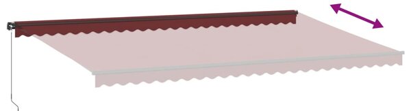 Tenda na ručno uvlačenje s LED svjetlima bordo 600 x 350 cm - Bordo / 600 x 350 cm