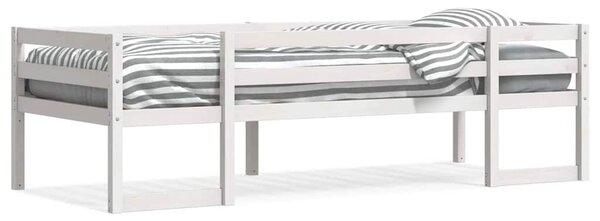 Okvir za dječji krevet bijeli 75 x 190 cm od masivne borovine - Bijela / 75 x 190 cm