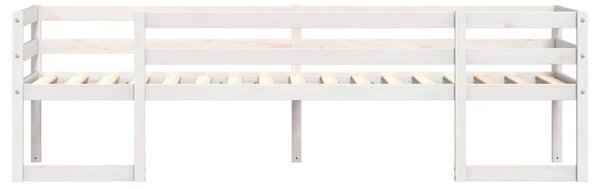 Okvir za dječji krevet bijeli 75 x 190 cm od masivne borovine - Bijela / 75 x 190 cm