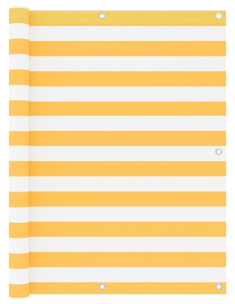 Balkonski zastor bijelo-žuti 120 x 500 cm od tkanine Oxford - Žuta / 120 x 500 cm