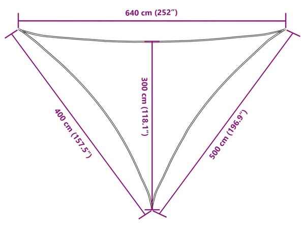 Jedro protiv sunca od tkanine trokutasto 4 x 5 x 6,4 m antracit - Antracitno siva / 4 x 5 x 6.4 m