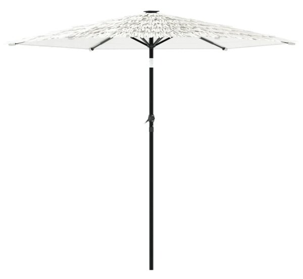 Vrtni suncobran s čeličnom šipkom bijeli 268x268x226 cm - Bijela / 268 x 268 x 226 cm