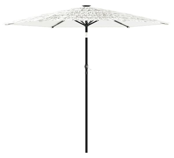 Vrtni suncobran s čeličnom šipkom bijeli 268x268x226 cm - Bijela / 268 x 268 x 226 cm