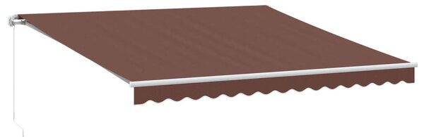 Tenda na ručno uvlačenje s LED smeđa 400 x 350 cm - Smeđa / 400 x 350 cm
