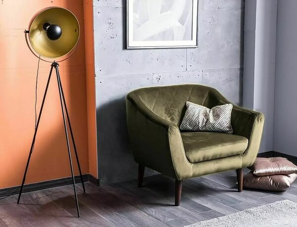 Fotelja molly - velvet olive