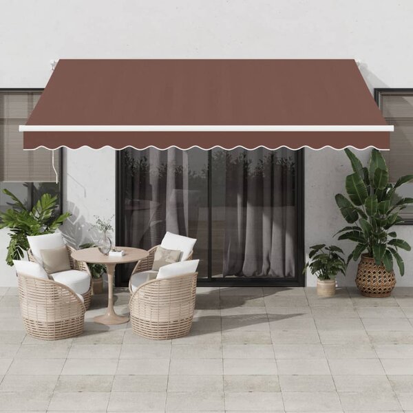 Tenda na ručno uvlačenje smeđa 400 x 350 cm - Smeđa / 400 x 350 cm
