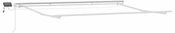 Tenda na ručno uvlačenje s LED smeđa 450 x 300 cm - Smeđa / 450 x 300 cm