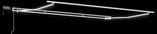 Tenda na ručno uvlačenje s LED smeđa 450 x 300 cm - Smeđa / 450 x 300 cm