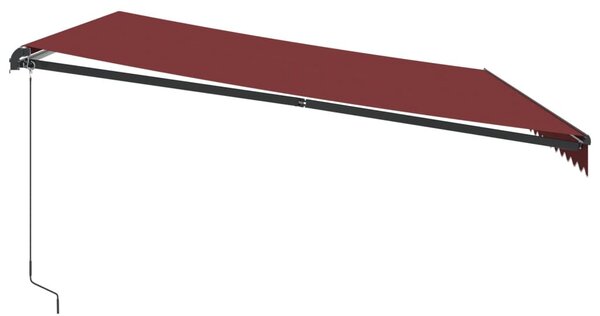 Tenda na ručno uvlačenje s LED svjetlima bordo 500 x 350 cm - Bordo / 500 x 350 cm