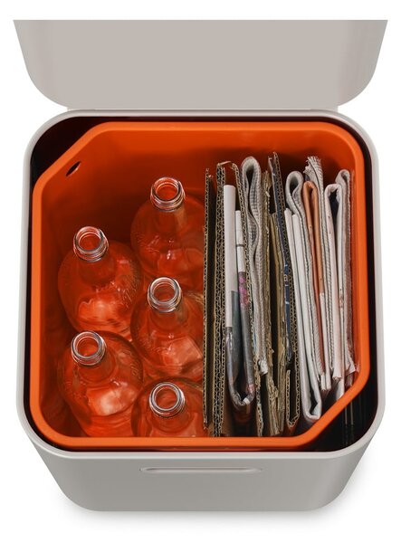 Krem bijela kanta za otpad Joseph Joseph Totem Compact, 40 l