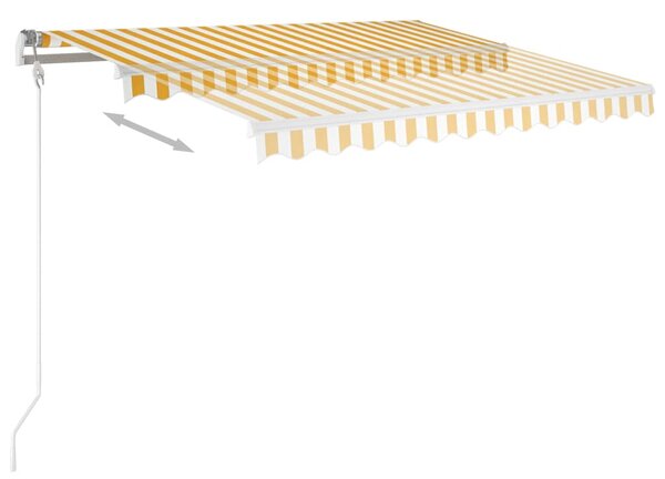 Tenda na ručno uvlačenje 350 x 250 cm žuto-bijela - Žuta / 350 x 250 cm