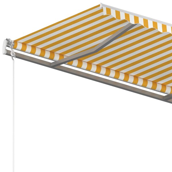 Tenda na ručno uvlačenje 350 x 250 cm žuto-bijela - Žuta / 350 x 250 cm