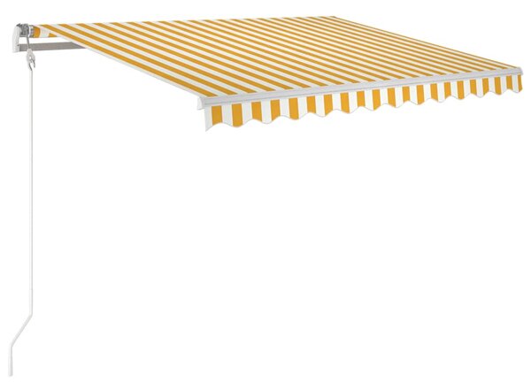 Tenda na ručno uvlačenje 350 x 250 cm žuto-bijela - Žuta / 350 x 250 cm