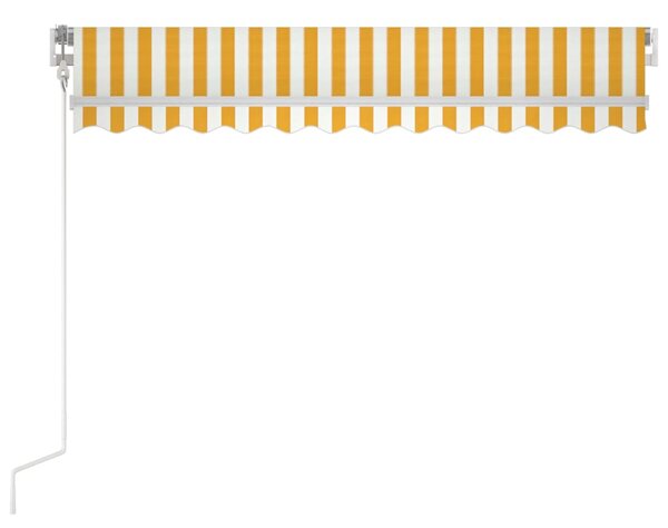 Tenda na ručno uvlačenje 350 x 250 cm žuto-bijela - Žuta / 350 x 250 cm