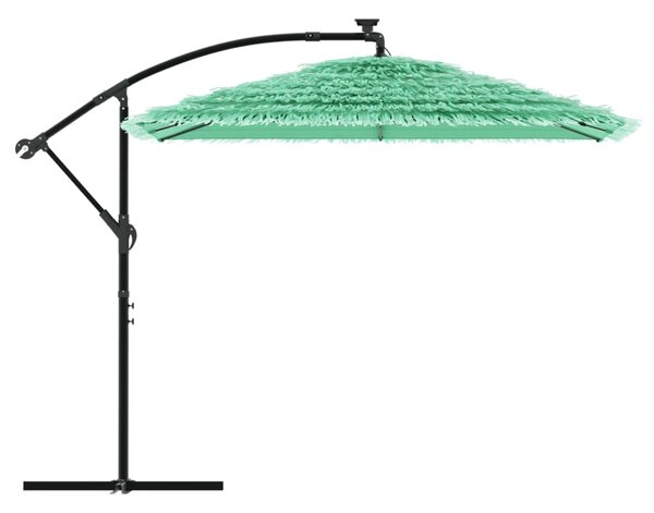 Vrtni suncobran s drvenim stupom zeleni 246x246x230 cm - Zelena / 246 x 246 x 230 cm