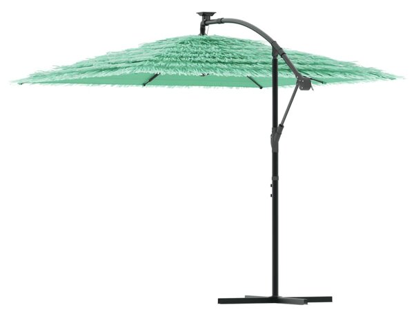 Vrtni suncobran s drvenim stupom zeleni 246x246x230 cm - Zelena / 246 x 246 x 230 cm