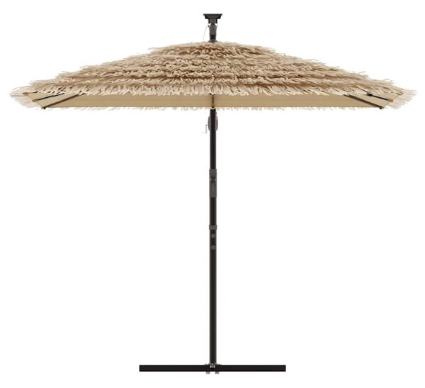 Vrtni suncobran s čeličnom šipkom smeđi 246x246x230 cm - Smeđa / 246 x 246 x 230 cm