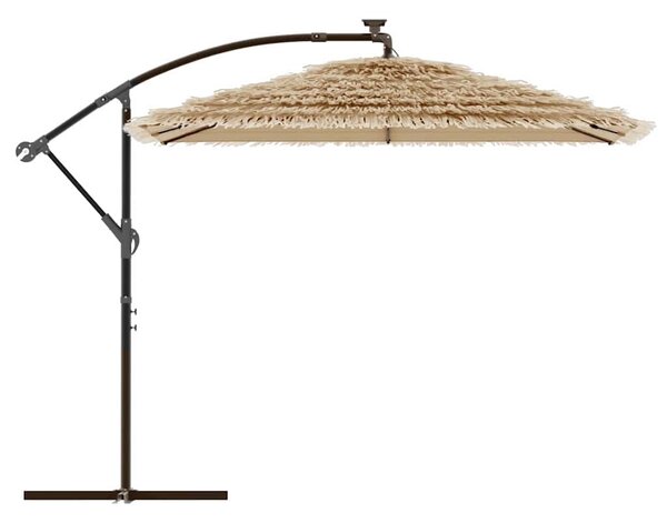 Vrtni suncobran s čeličnom šipkom smeđi 246x246x230 cm - Smeđa / 246 x 246 x 230 cm