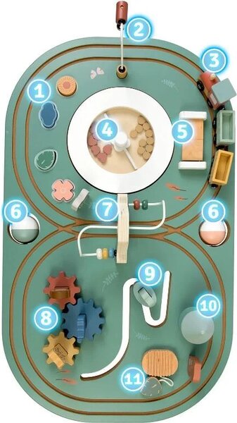 Edukativni senzorni drveni stol - Activity Table