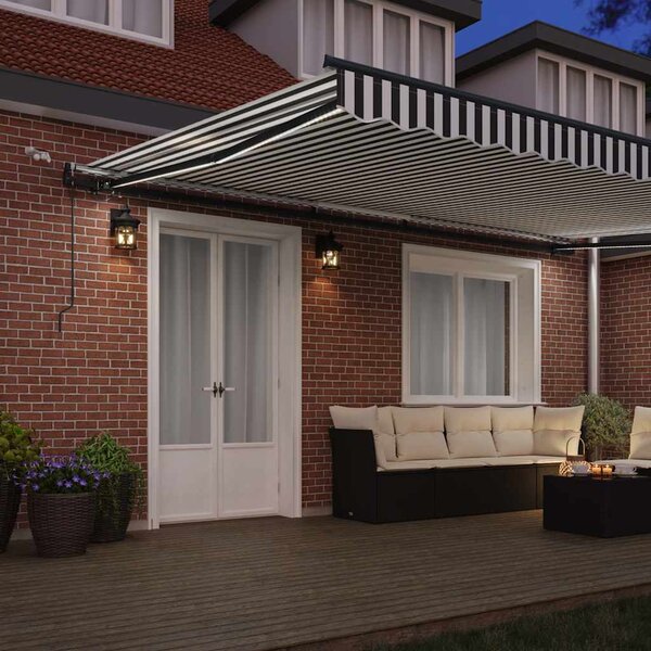 Tenda na automatsko uvlačenje LED antracit i bijela 500x300 cm - Antracitno siva / 500 x 300 cm