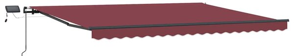 Tenda na ručno uvlačenje s LED svjetlima bordo 400 x 300 cm - Bordo / 400 x 300 cm