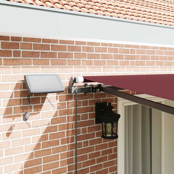 Tenda na ručno uvlačenje s LED svjetlima bordo 400 x 300 cm - Bordo / 400 x 300 cm