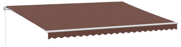 Tenda na ručno uvlačenje smeđa 500 x 350 cm - Smeđa / 500 x 350 cm