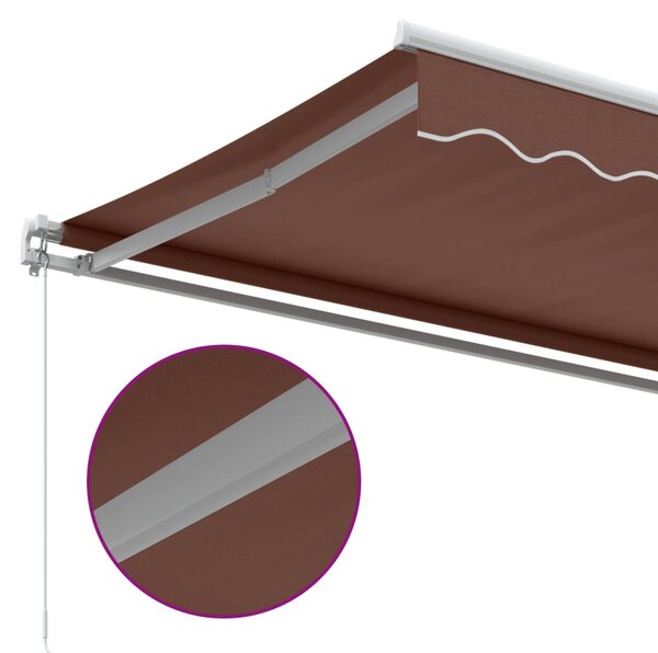 Tenda na ručno uvlačenje smeđa 500 x 350 cm - Smeđa / 500 x 350 cm