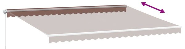 Tenda na ručno uvlačenje smeđa 500 x 350 cm - Smeđa / 500 x 350 cm