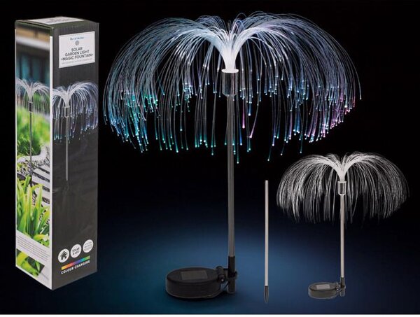LED RGB solarna ukrasna svjetiljka fontana - stakloplastika 72 cm