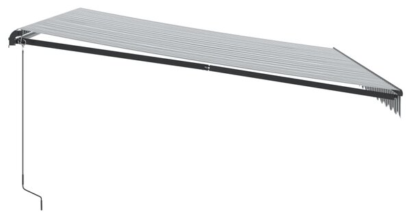 Tenda na ručno uvlačenje antracit i bijela 450 x 350 cm - Antracitno siva / 450 x 350 cm