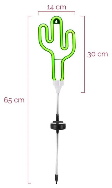 LED solarna vrtna svjetiljka Pod IP44 kaktus