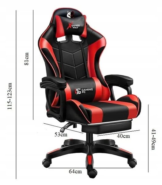 Gaming stolica - red wolf