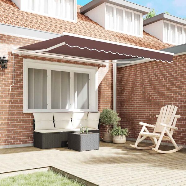 Tenda na ručno uvlačenje smeđa 300 x 250 cm - Smeđa / 3 x 2.5 m