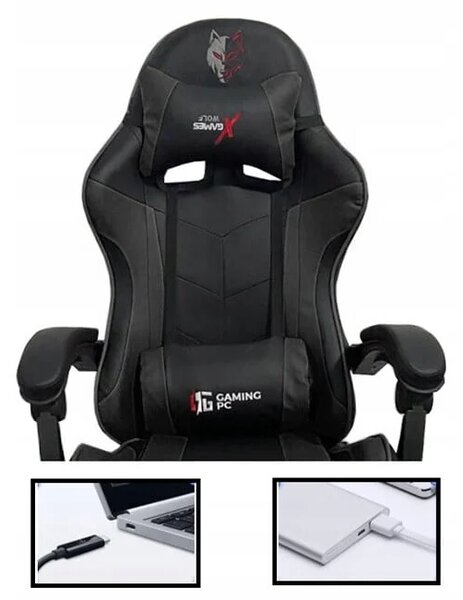 Gaming stolica - black wolf