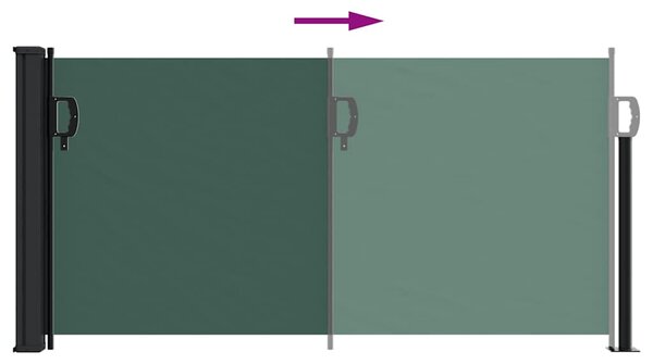 Bočna tenda na uvlačenje tamnozelena 100x500 cm - Zelena / 100 x 500 cm