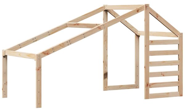 Visoki krevet s krovom 80 x 200 cm od masivne borovine - Smeđa / 80 x 200 cm