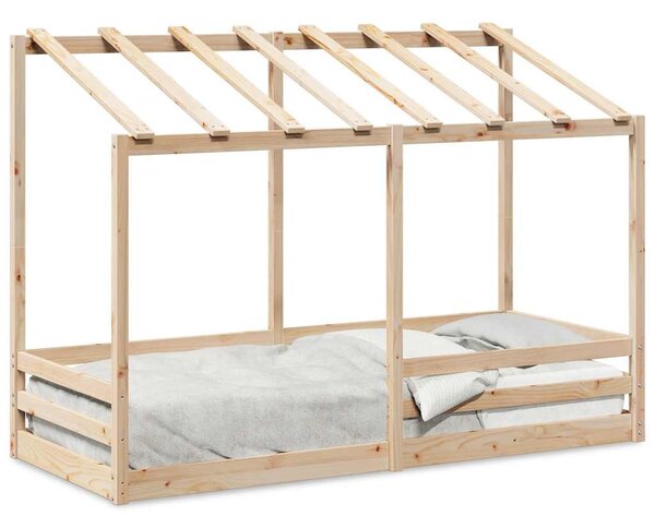 Dječji krevet s krovom 75 x 190 cm od masivne borovine - Smeđa / 75 x 190 cm