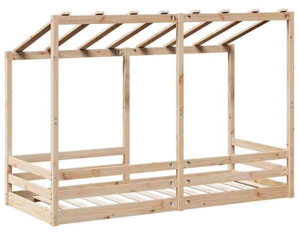 Dječji krevet s krovom 75 x 190 cm od masivne borovine - Smeđa / 75 x 190 cm