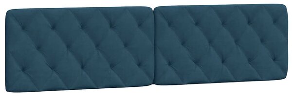 Krevet s madracem plavi 200x200 cm baršunasti - Plava / 200 x 200 cm