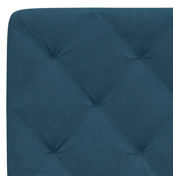 Krevet s madracem plavi 200x200 cm baršunasti - Plava / 200 x 200 cm