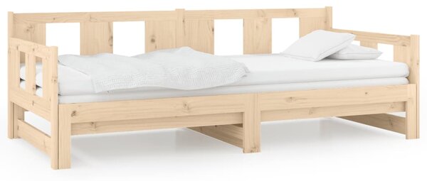 Dnevni krevet na izvlačenje masivna borovina 2x(80x200) cm - Smeđa / 80 x 200 cm