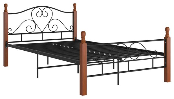 Okvir kreveta crni metalni 120 x 200 cm - Crna / 120 x 200 cm