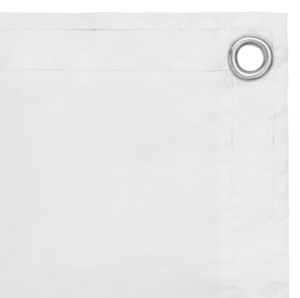 Balkonski zastor bijeli 75 x 400 cm od tkanine Oxford - Bijela / 75 x 400 cm