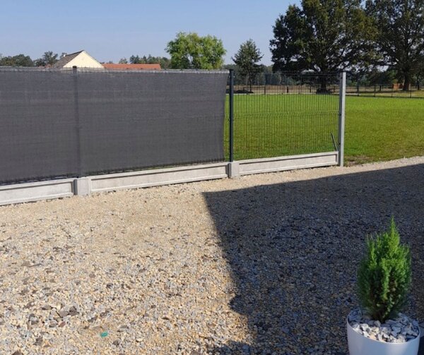 Mreža za zasjenjenje ograde - 62 % zasjenjenja - siva 1,5m x 25m