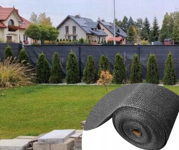 Mreža za zasjenjenje ograde - 62 % zasjenjenja - siva 1,5m x 25m