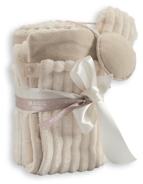 Magic Baby interaktivna dvostrana dekica Deluxe 100x140 cm, bež